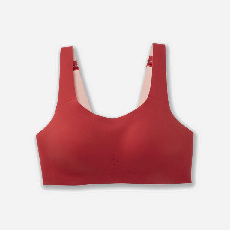 Brooks Women's Dare Scoopback Running Bra Singapore - Rosewood (28753-QBHG)